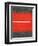 Grey and Red Abstract 2-NaxArt-Framed Art Print