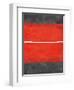 Grey and Red Abstract 2-NaxArt-Framed Art Print