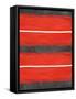 Grey and Red Abstract 3-NaxArt-Framed Stretched Canvas