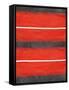 Grey and Red Abstract 3-NaxArt-Framed Stretched Canvas