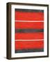 Grey and Red Abstract 3-NaxArt-Framed Art Print