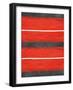 Grey and Red Abstract 3-NaxArt-Framed Art Print