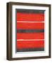 Grey and Red Abstract 3-NaxArt-Framed Art Print