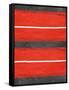 Grey and Red Abstract 3-NaxArt-Framed Stretched Canvas