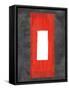 Grey and Red Abstract 4-NaxArt-Framed Stretched Canvas