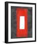 Grey and Red Abstract 4-NaxArt-Framed Art Print