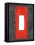 Grey and Red Abstract 4-NaxArt-Framed Stretched Canvas