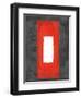 Grey and Red Abstract 4-NaxArt-Framed Art Print