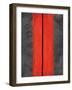 Grey and Red Abstract 5-NaxArt-Framed Art Print