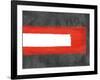 Grey and Red Abstract 6-NaxArt-Framed Art Print