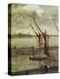 Grey And Silver: Chelsea Wharf, Ca. 1864-1868-James Abbott McNeill Whistler-Stretched Canvas