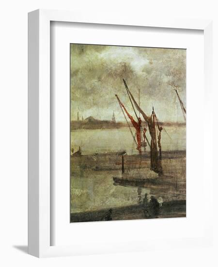 Grey And Silver: Chelsea Wharf, Ca. 1864-1868-James Abbott McNeill Whistler-Framed Giclee Print