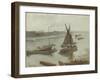 Grey and Silver: Old Battersea Reach, 1863-James Abbott McNeill Whistler-Framed Giclee Print