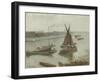 Grey and Silver: Old Battersea Reach, 1863-James Abbott McNeill Whistler-Framed Giclee Print