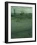 Grey and Silver: the Thames (Oil on Canvas)-James Abbott McNeill Whistler-Framed Giclee Print