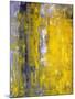 Grey And Yellow Abstract Art Painting-T30Gallery-Mounted Art Print