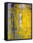 Grey And Yellow Abstract Art Painting-T30Gallery-Framed Stretched Canvas