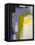 Grey And Yellow Abstract Art Painting-T30Gallery-Framed Stretched Canvas