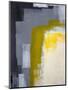 Grey And Yellow Abstract Art Painting-T30Gallery-Mounted Art Print