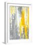 Grey and Yellow Abstract Art Painting-T30Gallery-Framed Art Print