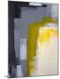 Grey And Yellow Abstract Art Painting-T30Gallery-Mounted Art Print