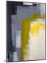 Grey And Yellow Abstract Art Painting-T30Gallery-Mounted Art Print