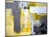 Grey And Yellow Abstract Art Painting-T30Gallery-Mounted Art Print