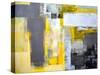 Grey And Yellow Abstract Art Painting-T30Gallery-Stretched Canvas