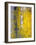 Grey And Yellow Abstract Art Painting-T30Gallery-Framed Art Print