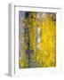 Grey And Yellow Abstract Art Painting-T30Gallery-Framed Art Print