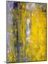 Grey And Yellow Abstract Art Painting-T30Gallery-Mounted Art Print