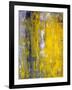 Grey And Yellow Abstract Art Painting-T30Gallery-Framed Art Print