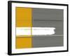 Grey and Yellow-NaxArt-Framed Art Print