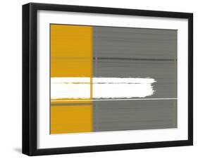 Grey and Yellow-NaxArt-Framed Art Print