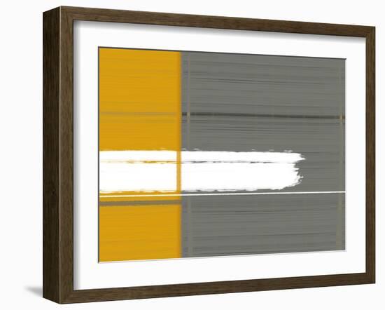 Grey and Yellow-NaxArt-Framed Art Print