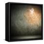 Grey Background Image With Music Note Symbols-Sergey Nivens-Framed Stretched Canvas