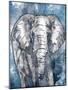 Grey Blue Elephant-OnRei-Mounted Art Print