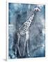 Grey Blue Giraffe-OnRei-Framed Premium Giclee Print