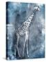 Grey Blue Giraffe-OnRei-Stretched Canvas