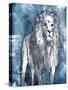 Grey Blue Lion-OnRei-Stretched Canvas