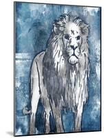 Grey Blue Lion-OnRei-Mounted Art Print