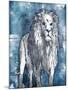 Grey Blue Lion-OnRei-Mounted Art Print