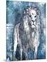 Grey Blue Lion-OnRei-Mounted Art Print