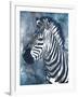 Grey Blue Zebra-OnRei-Framed Art Print