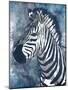 Grey Blue Zebra-OnRei-Mounted Art Print