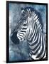 Grey Blue Zebra-OnRei-Framed Premium Giclee Print