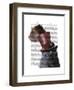 Grey Cat with Steampunk Top Hat-Fab Funky-Framed Art Print