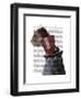 Grey Cat with Steampunk Top Hat-Fab Funky-Framed Art Print