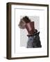 Grey Cat with Steampunk Top Hat-Fab Funky-Framed Art Print