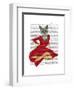 Grey Cat with White Rose-Fab Funky-Framed Art Print